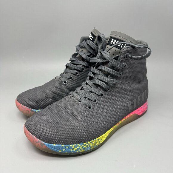 NOBULL Outwork High Top Sneakers Gray Training Lifting Mens 8 Women’s 9.5 main image 6